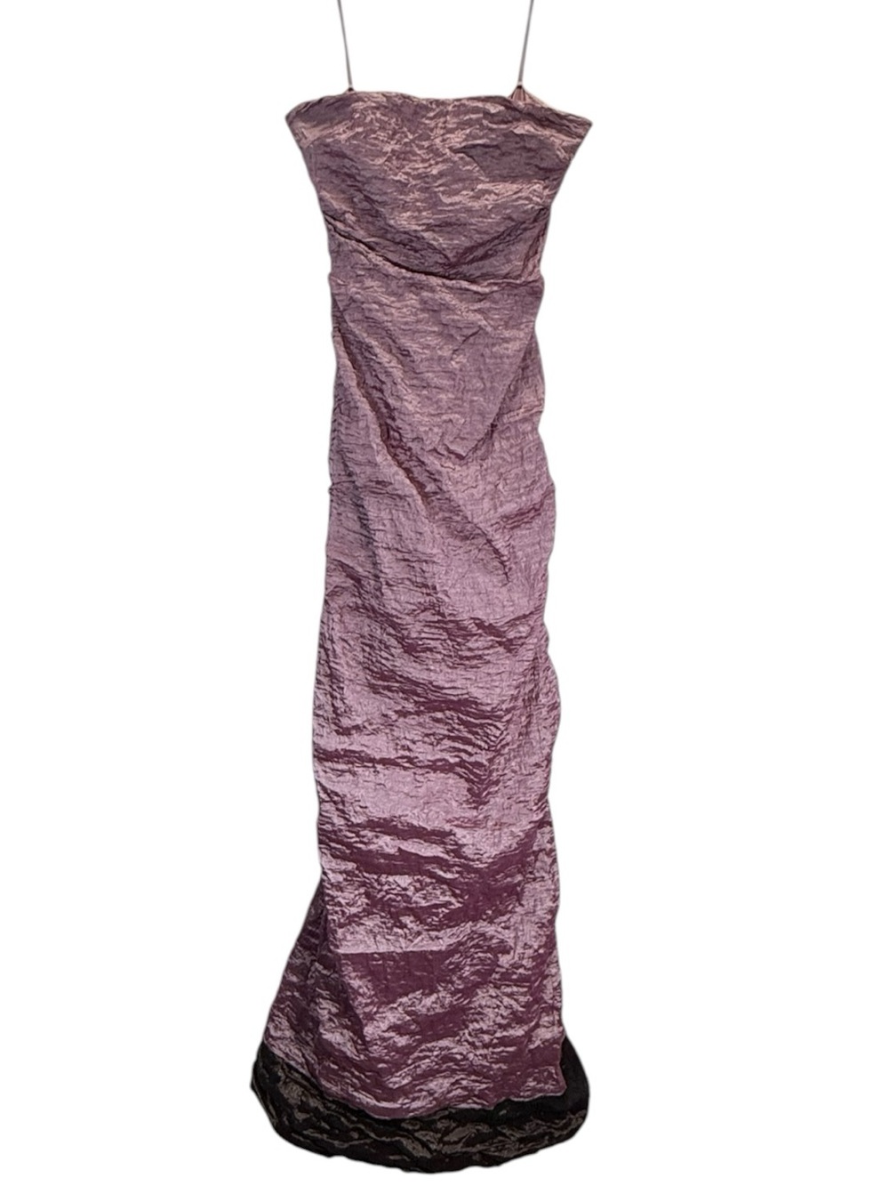 Vintage Y2K Nicole Miller Strapless Metallic Lavendar/Mauve Dress
Size 8